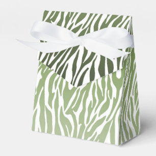 Wild Green Zebra Print Birthday Favour Box