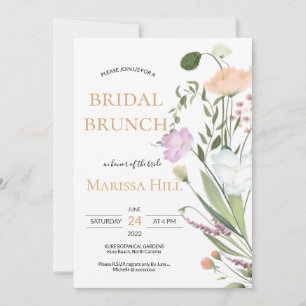 Wild greenery Bridal Shower Brunch Invitation