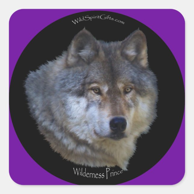 WILD GREY WOLF Stickers (Front)