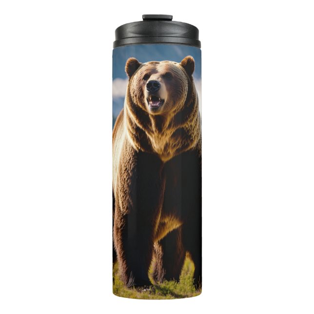 "Wild Grizzly Thermal Tumbler" Tumbler (Front)
