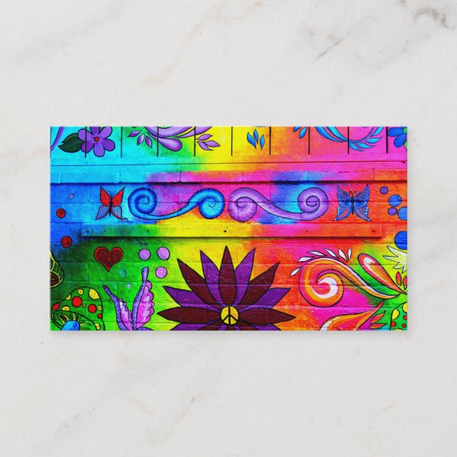 wild groovy 70's colours business card (Front)