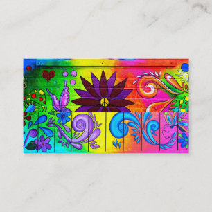 Wild groovy 70's colours Thunder_Cove Business Card