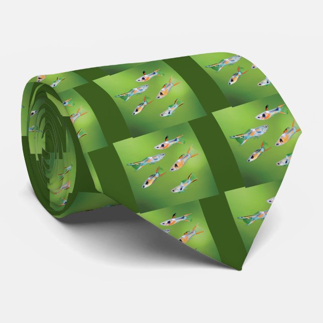 Wild Guppies Tie (Rolled)