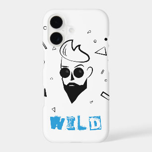 Wild Guy - Sketched Man in Black, White & Blue