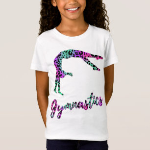 Wild Gymnastics Girl Animal Print Gymnastics T-Shirt