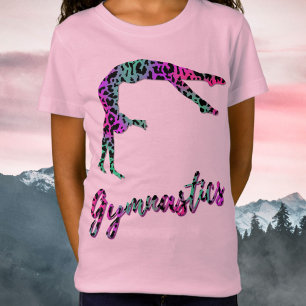 Wild Gymnastics Girl   Animal Print Gymnastics T-Shirt