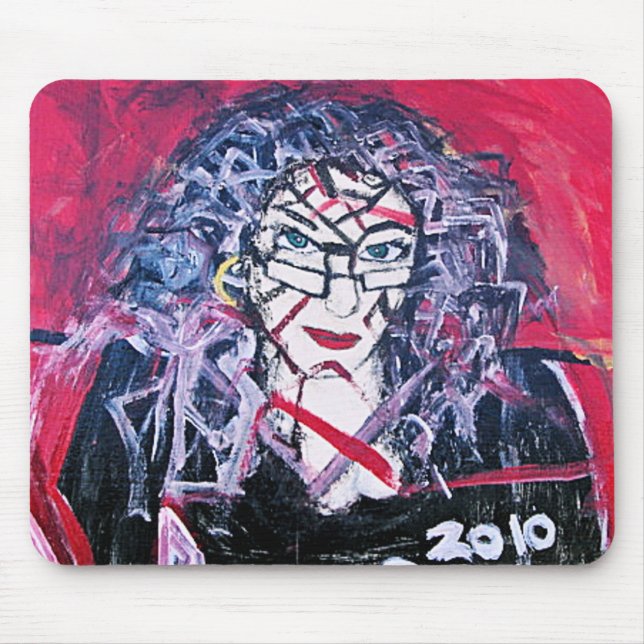WILD HAIR ABSTRACTION MOUSE MAT (Front)