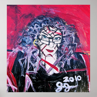 WILD HAIR ABSTRACTION POSTER