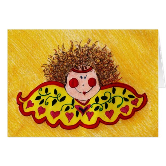 wild hair angel card