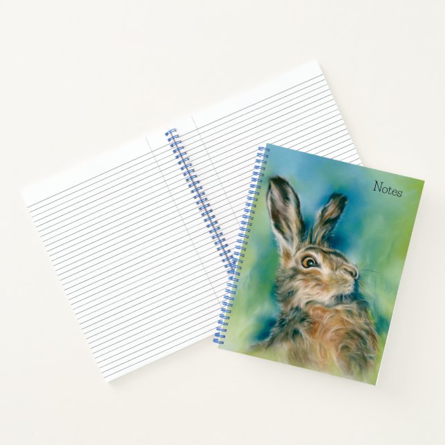 Wild Hare Exuberance Pastel Art Notebook (Inside)