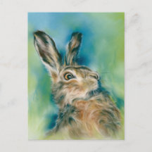 Wild Hare Exuberance Pastel Art