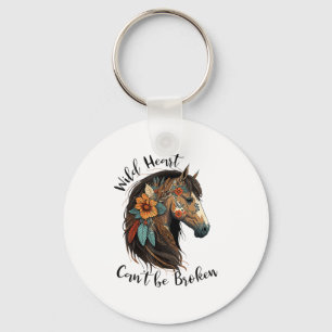 Wild Heart Can't Be Broken Horse Key Ring