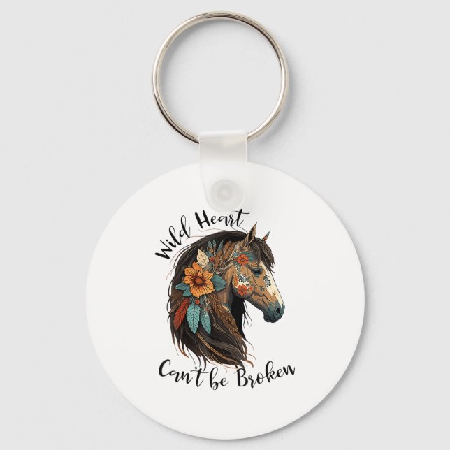 Wild Heart Can't Be Broken Horse  Key Ring (Front)