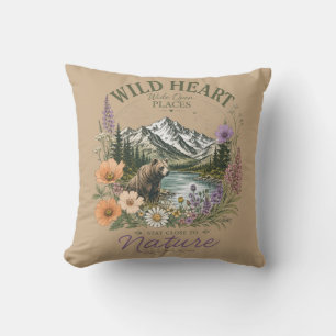 Wild Heart Wide Open Places Bear Mountain Wildflow Cushion