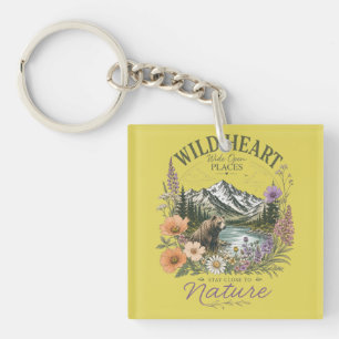 Wild Heart Wide Open Places Bear Mountain Wildflow Key Ring