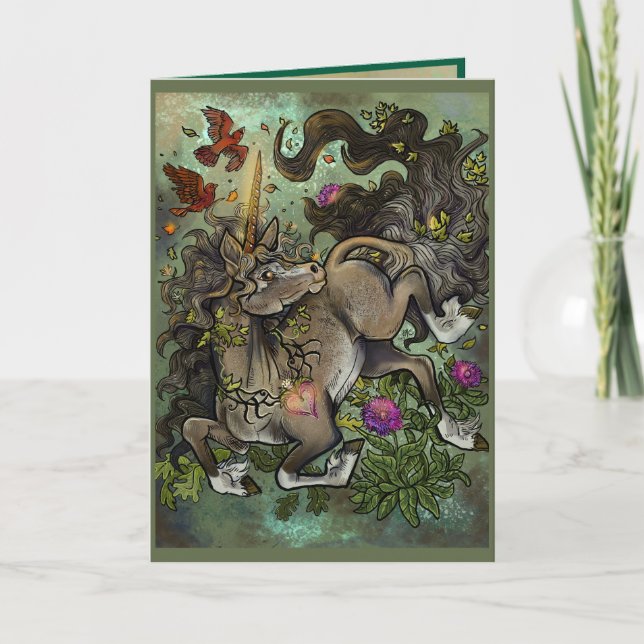 Wild Hearted Unicorn Card (Front)