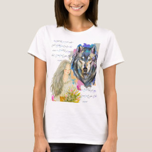 Wild Hearts   Alpha and Luna Wolf Design T-Shirt