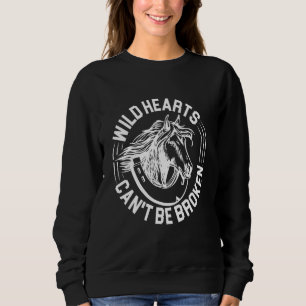 Wild Hearts Cant Be Broken Horse Animal Tops Tee W