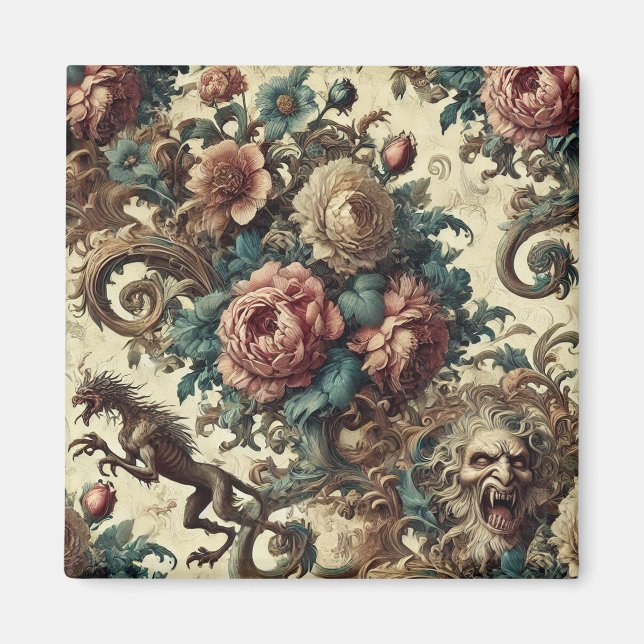 Wild Hearts & Gaunt Dogs – Gothic Victorian Magnet (Front)