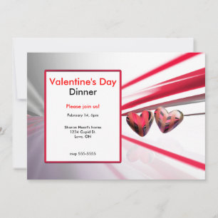 Wild Hearts Valentine's Day Dinner Invitation