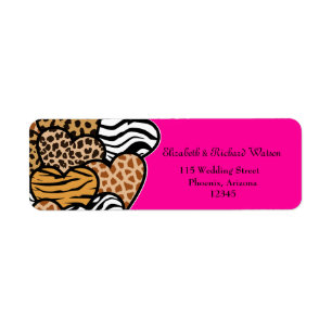 Wild hearts Wedding Address Label