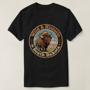 Wild & Historic_ South Dakota Retro Western T-Shirt