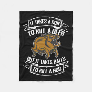Wild Hog Hunting Boar Hunting Fleece Blanket