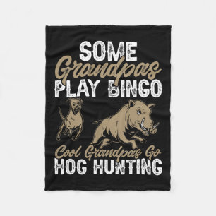 Wild Hog Hunting Dad Grandpa Boar Hunting Fleece Blanket