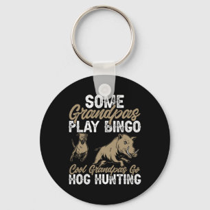 Wild Hog Hunting Dad Grandpa Boar Hunting Key Ring