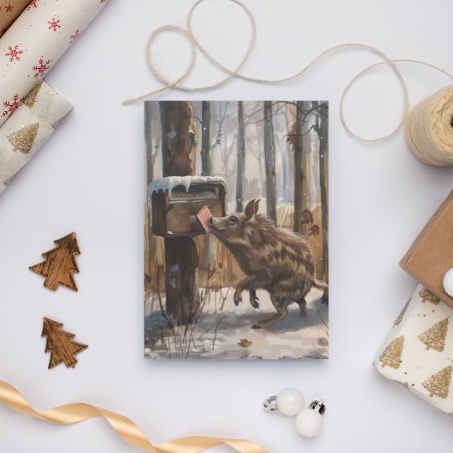 Wild hog mailing christmas card (Creator Uploaded)