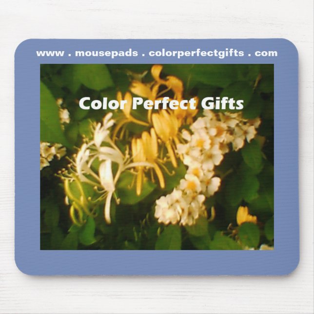 Wild Honeysuckle Rose Mouse Mat (Front)