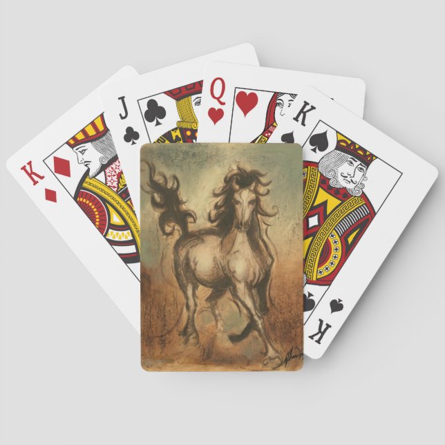Wild Horse and Warm Colors Playing Cards (Back)
