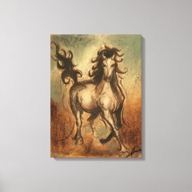 Wild Horse and Warm Colours Canvas Print (Front)