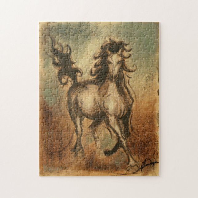 Wild Horse and Warm Colours Jigsaw Puzzle (Vertical)
