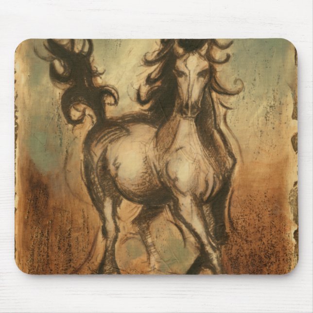 Wild Horse and Warm Colours Mouse Mat (Front)