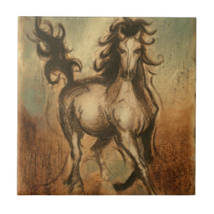 Wild Horse and Warm Colours Tile