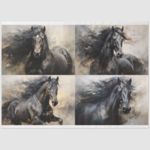 Wild Horse Collage 3 Decoupage Paper