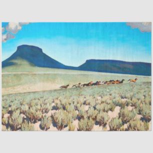 “Wild Horse Country” by Maynard Dixon Tissue Paper