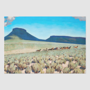 “Wild Horse Country” by Maynard Dixon Tissue Paper