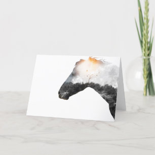 Wild Horse Double Exposure Card