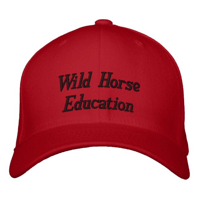 Wild Horse Education WHE Red Embroidered Hat (Front)