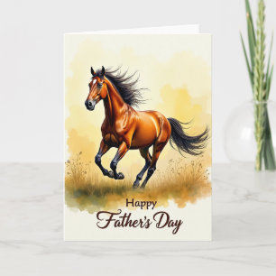 Wild Horse Fathers Day Scene Card