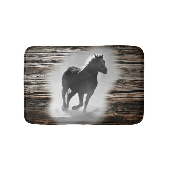 Wild Horse Galloping Bath Mat (Front)