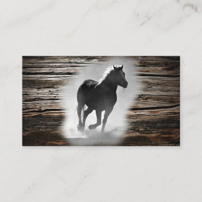 Wild Horse Galloping Business Card (Front)