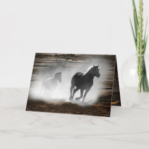 Wild Horse Galloping Card