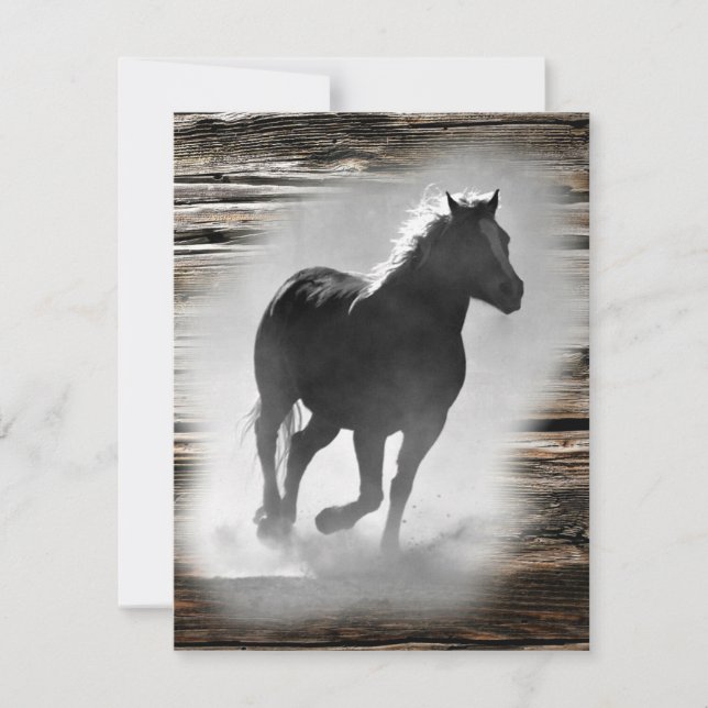 Wild Horse Galloping Card (Front)