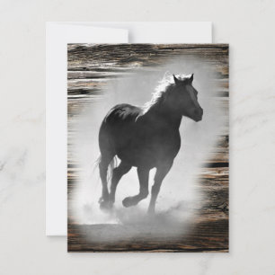 Wild Horse Galloping Card