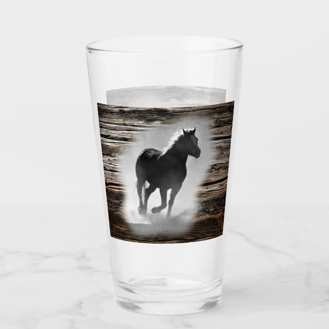 Wild Horse Galloping Glass (Front)