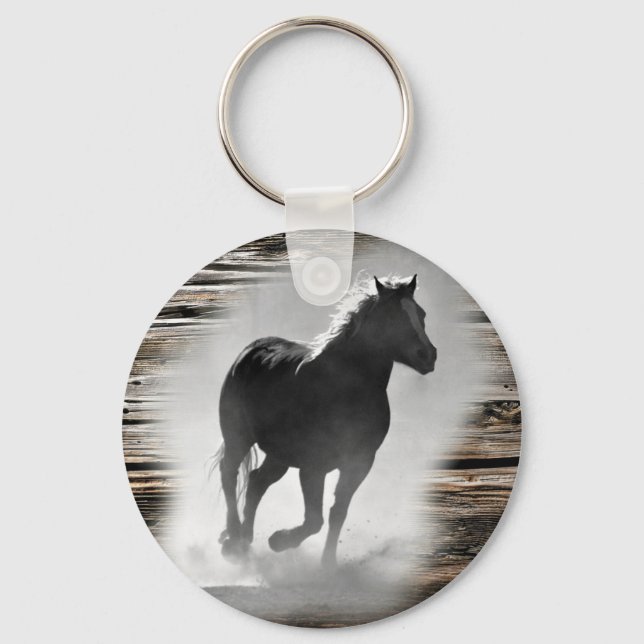 Wild Horse Galloping Key Ring (Front)