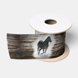 Wild Horse Galloping Satin Ribbon